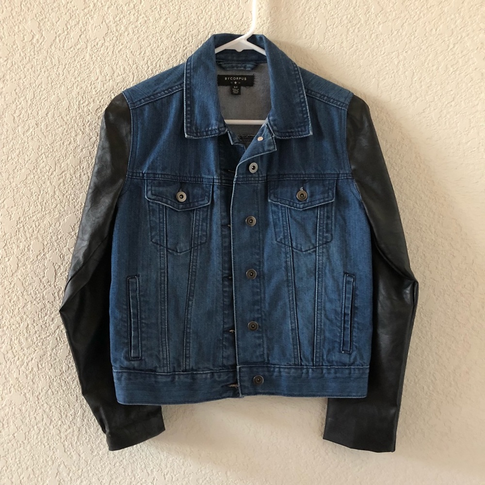 Urban Outfitters Denim Pleather Jacket